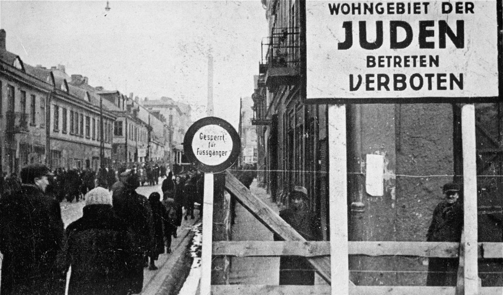 Zona residencial judía cercada por las autoridades nazis